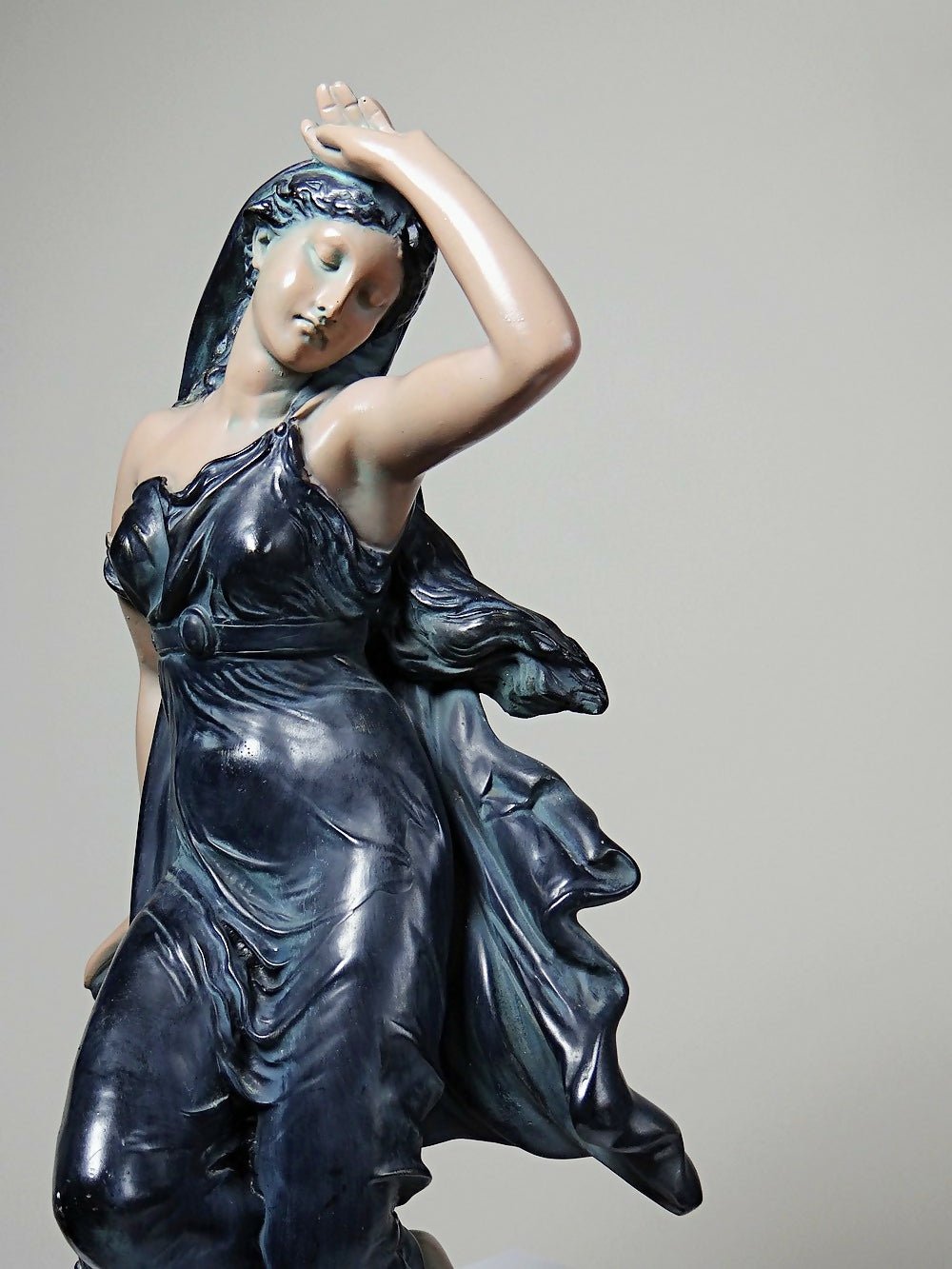 Grande statuette platre ou composite vintage/ancienne façon bronze art nouveau - Ethic Atelier