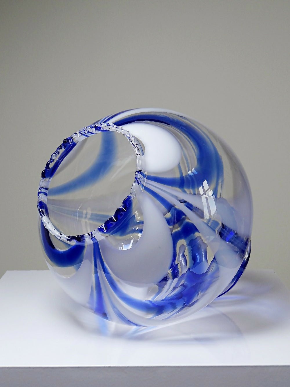 Gros globe de luminaire verre de Murano vintage années 60 - 70 attribué à Moretti - Ethic Atelier