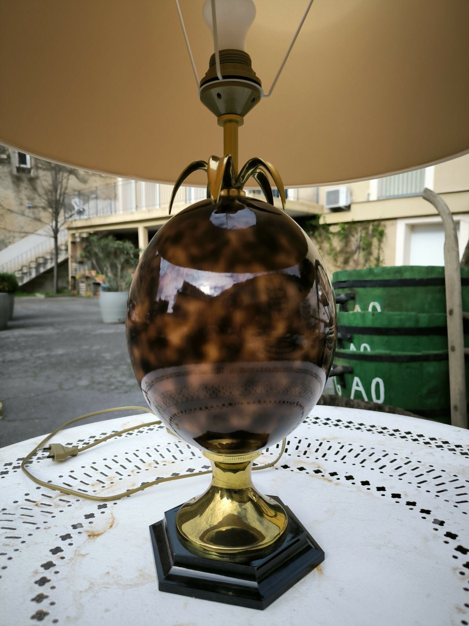 Grosse Lampe Maison Le Dauphin vers 1980 - Ethic Atelier