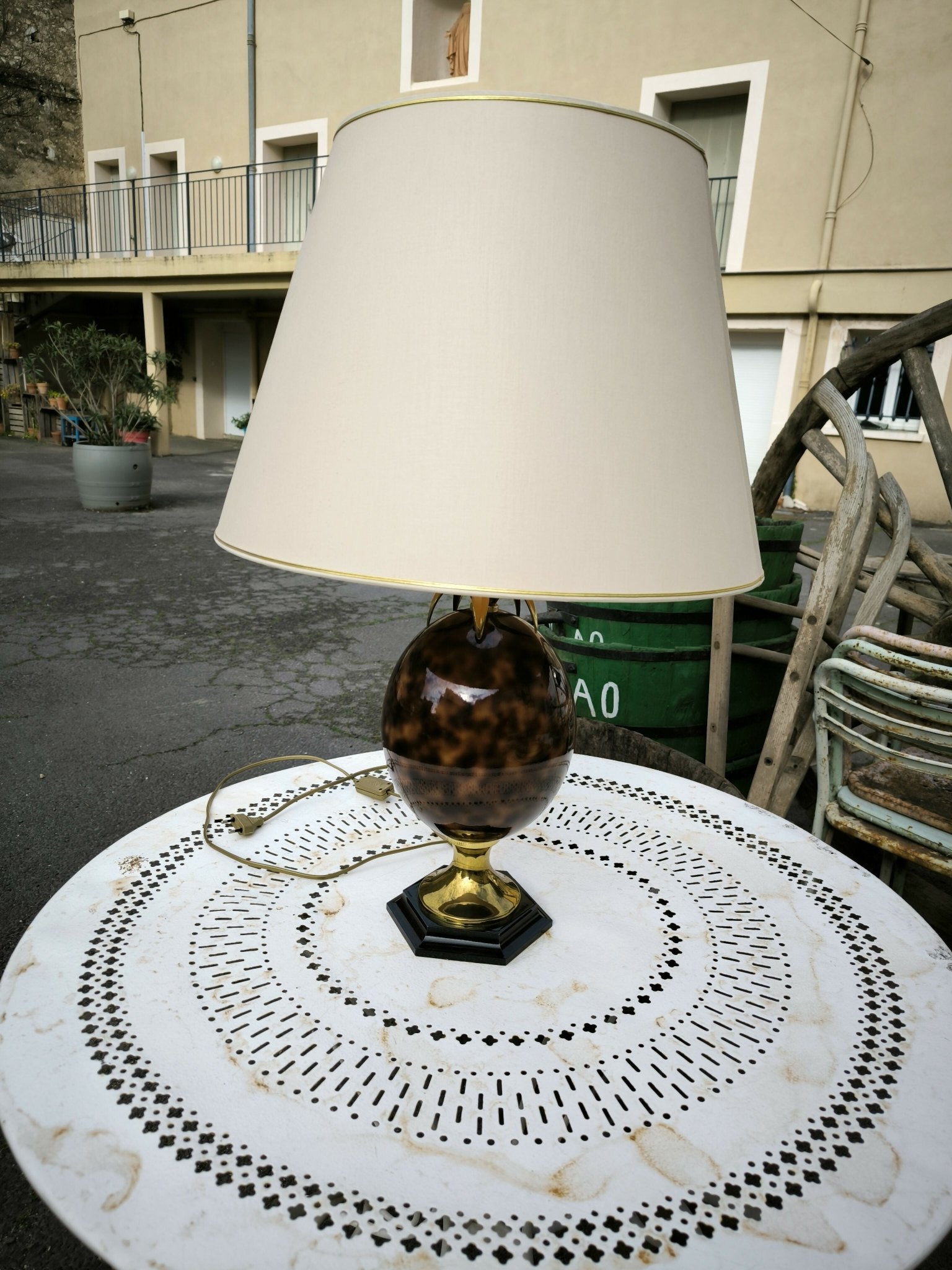 Grosse Lampe Maison Le Dauphin vers 1980 - Ethic Atelier