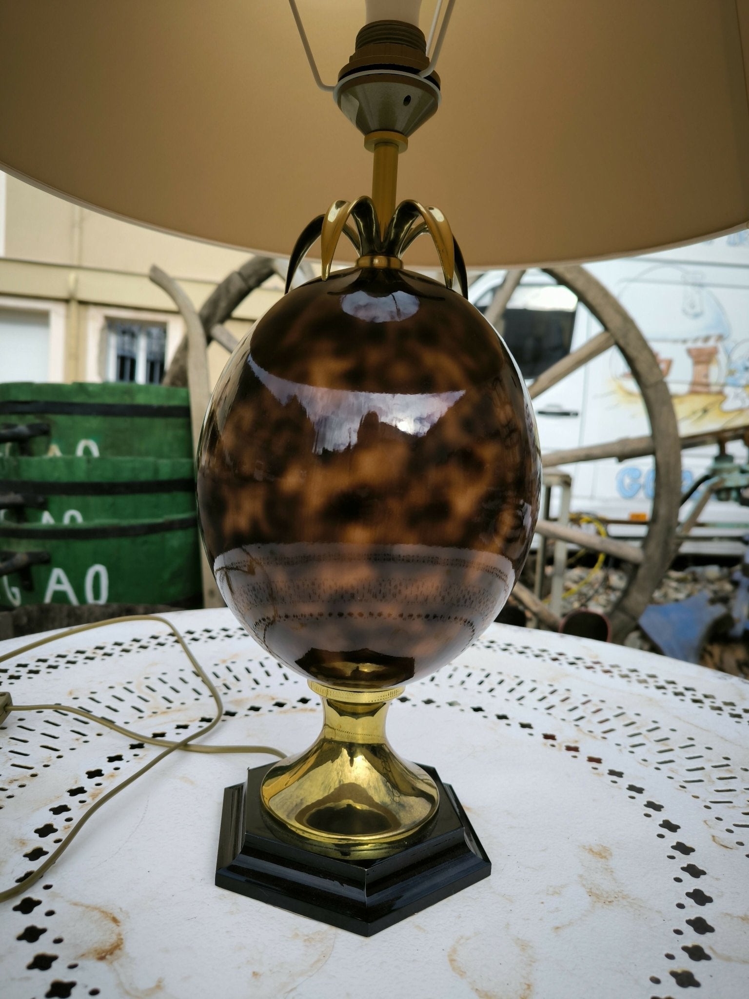 Grosse Lampe Maison Le Dauphin vers 1980 - Ethic Atelier