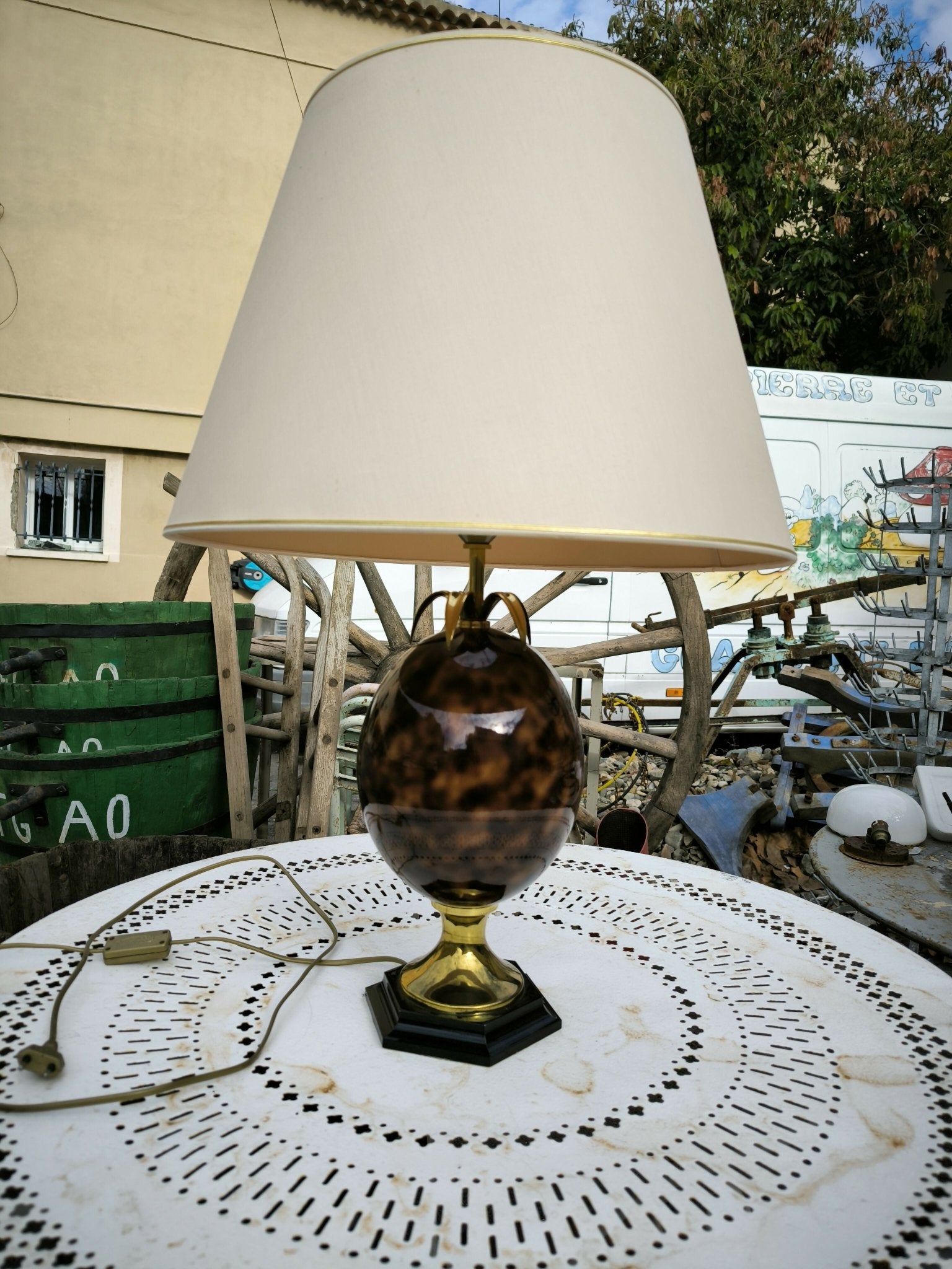 Grosse Lampe Maison Le Dauphin vers 1980 - Ethic Atelier