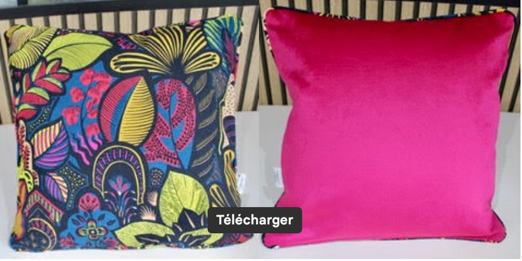 Housse de Coussin fait main Joséphine Fuchsia - Ethic Atelier