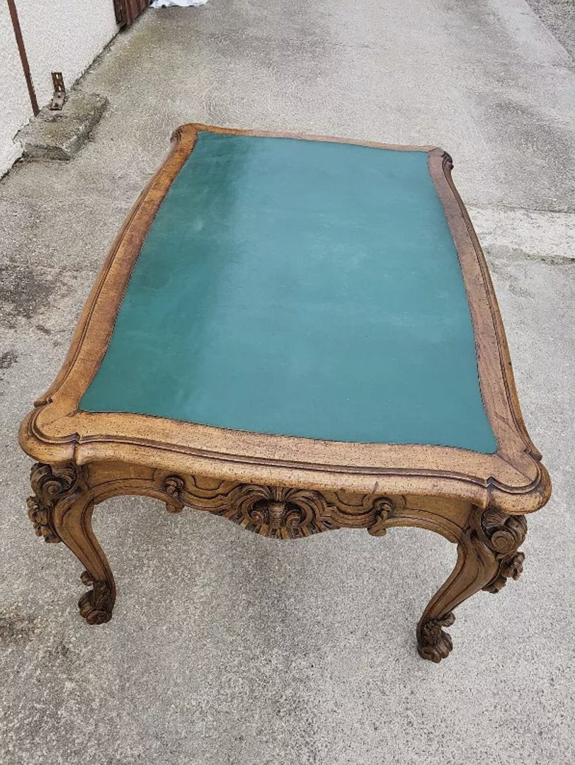 Joli Bureau Table Guéridon de Style Louis XV en Noyer Massif - XIXe siècle - Ethic Atelier