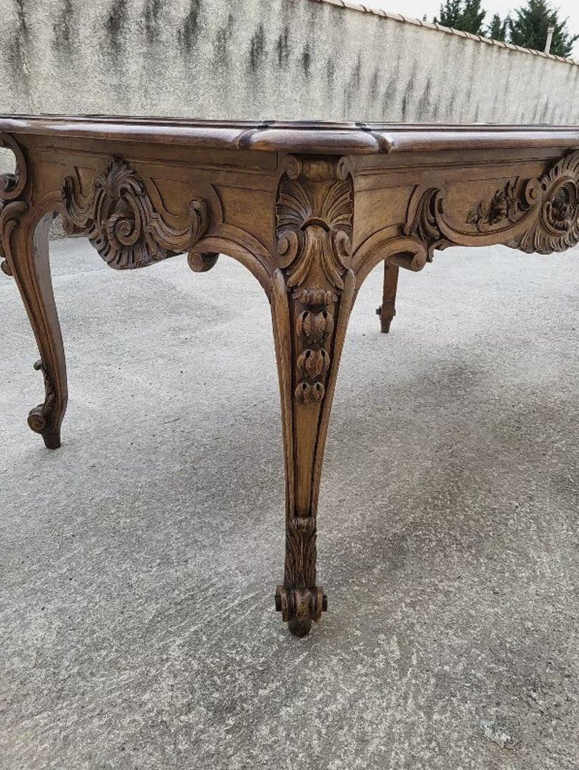 Joli Bureau Table Guéridon de Style Louis XV en Noyer Massif - XIXe siècle - Ethic Atelier