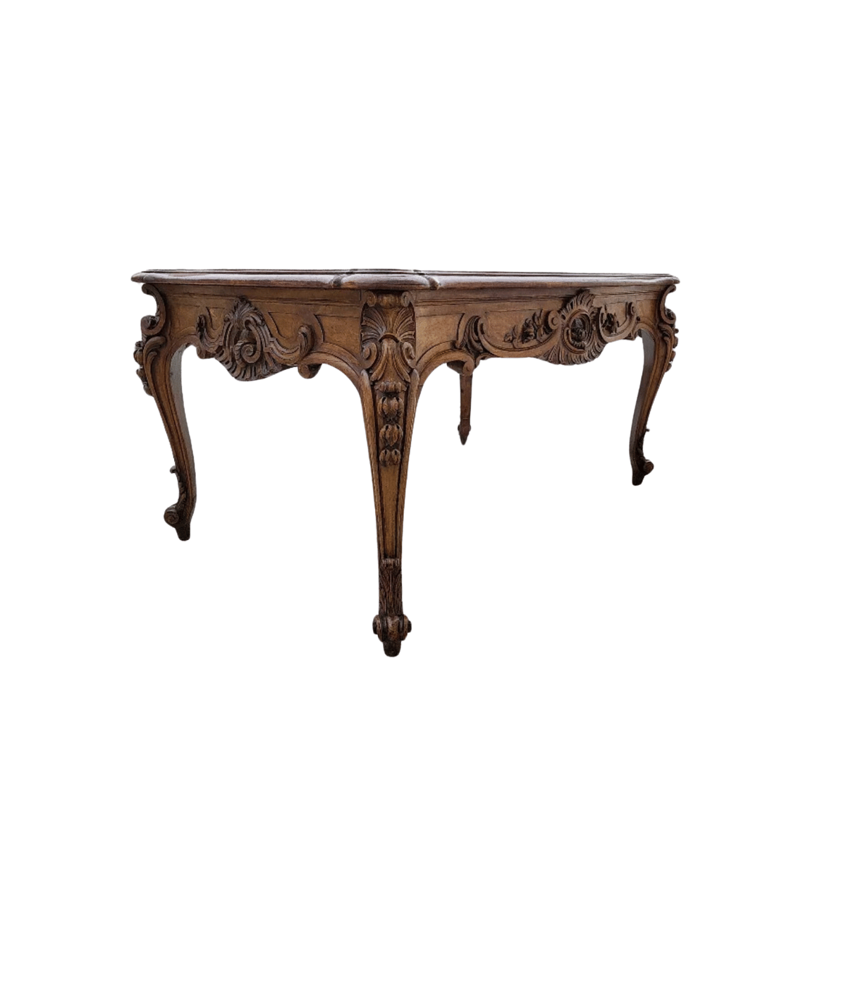 Joli Bureau Table Guéridon de Style Louis XV en Noyer Massif - XIXe siècle - Ethic Atelier