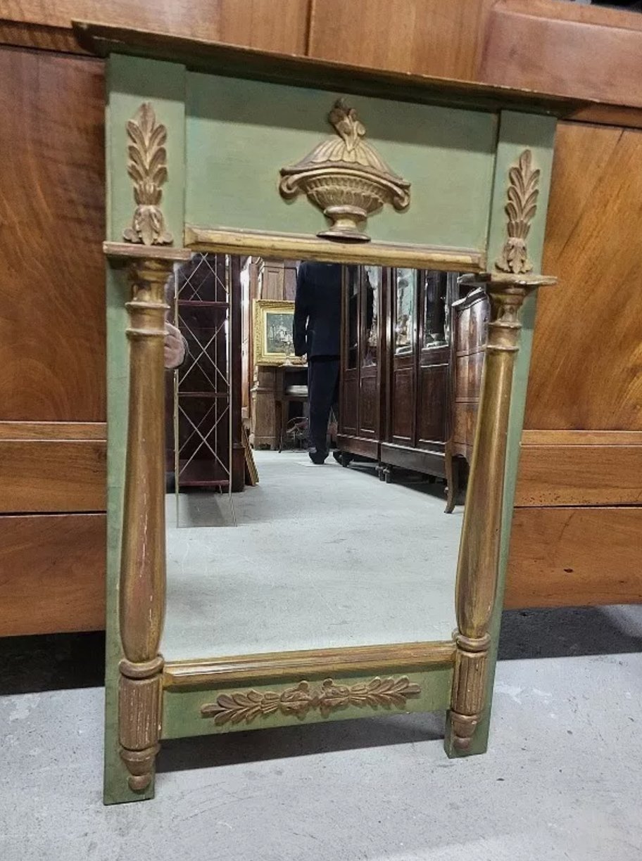 Joli Miroir Style Empire en Bois et Dorure - Ethic Atelier