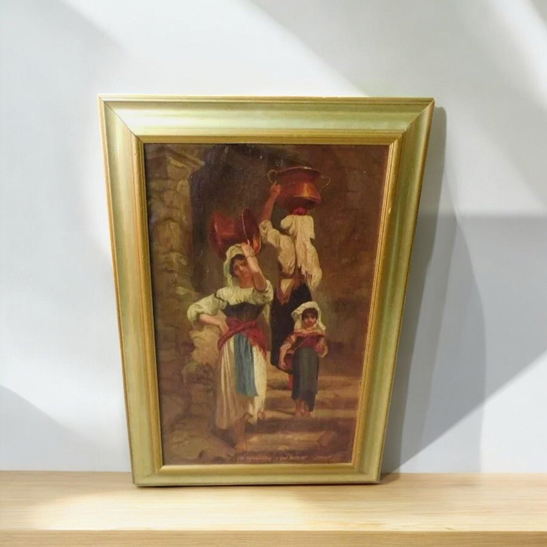 Joli Tableau Huile sur Toile - "Les Cervaroles" d'après Herbert Juvinf - Années 1920 - Ethic Atelier