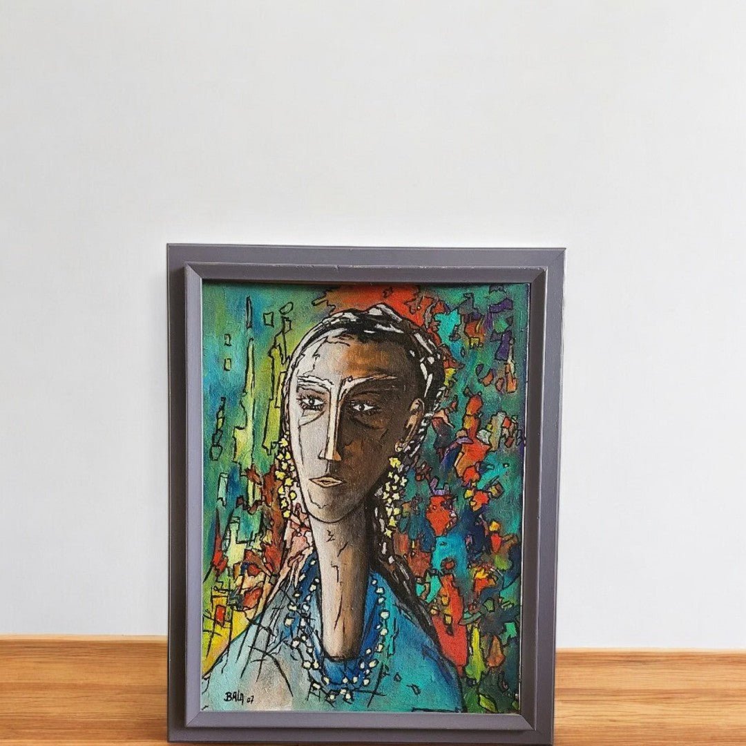 Joli Tableau Peinture - Bernard Alquier - "Balq 07 Africa Peace" - Huile sur Panneau - Ethic Atelier