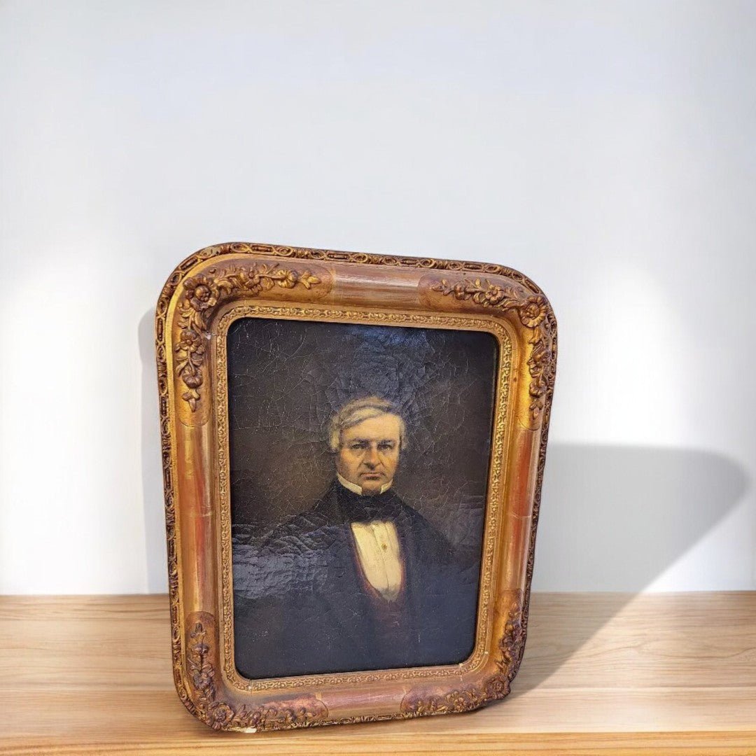 Joli Tableau Portrait d'un Monsieur - XIXème Siècle - Huile sur Toile - Ethic Atelier