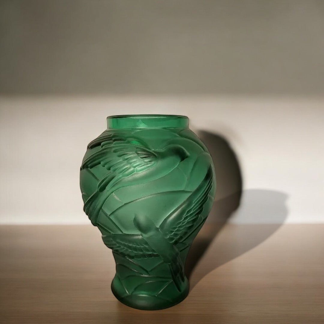 Joli Vase Art Déco – Élégance et Décor d'Oiseaux - Ethic Atelier