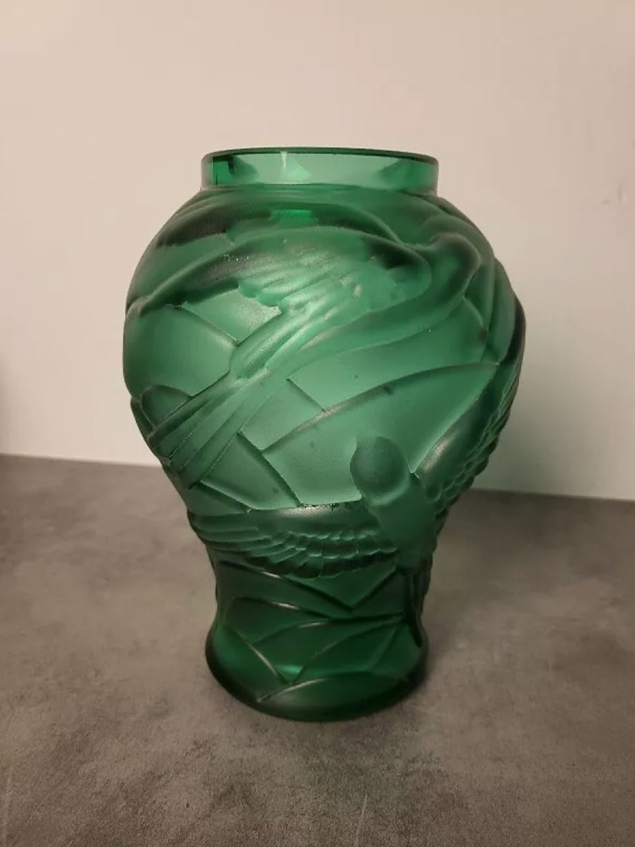 Joli Vase Art Déco – Élégance et Décor d'Oiseaux - Ethic Atelier