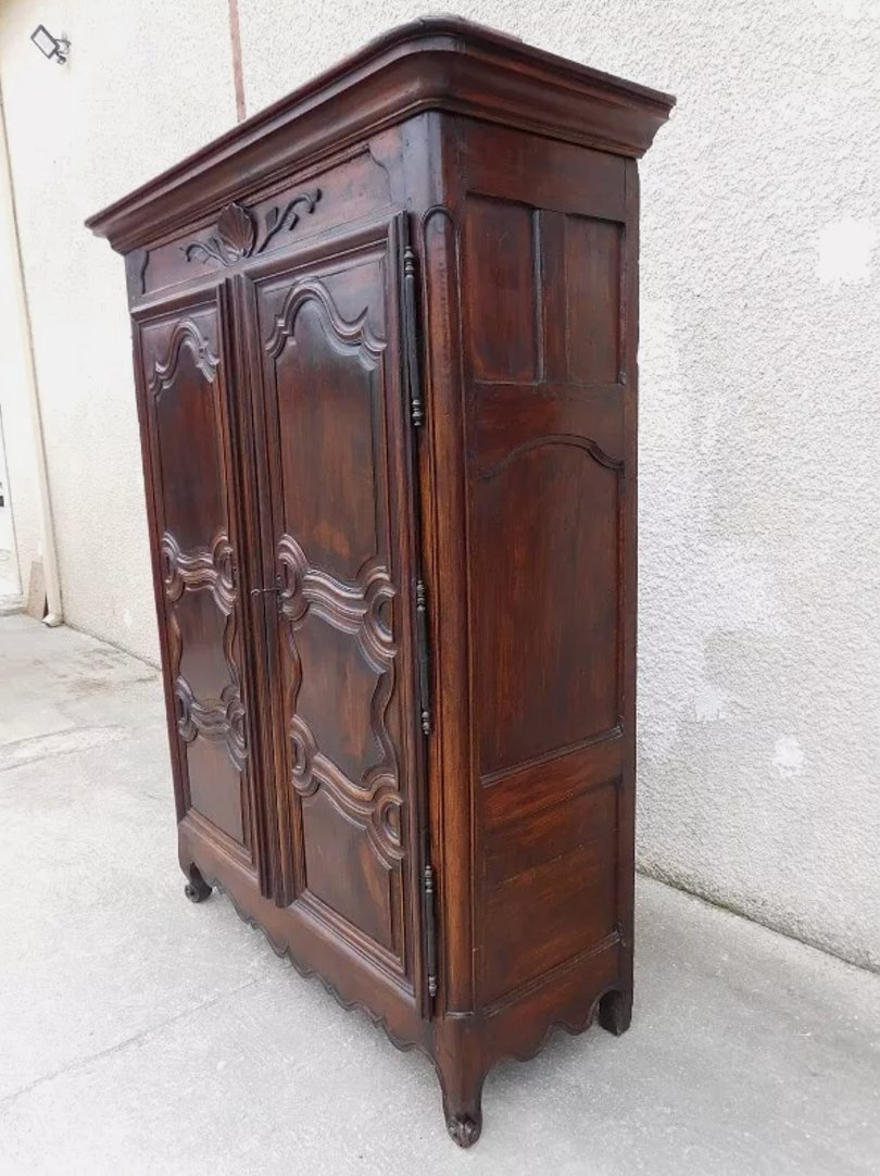 Jolie Armoire Louis XV en Noyer - XVIIIe Siècle - Ethic Atelier