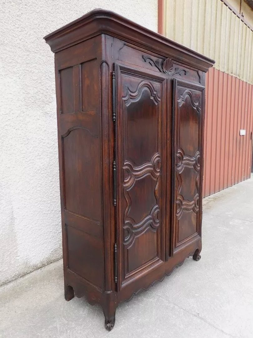 Jolie Armoire Louis XV en Noyer - XVIIIe Siècle - Ethic Atelier