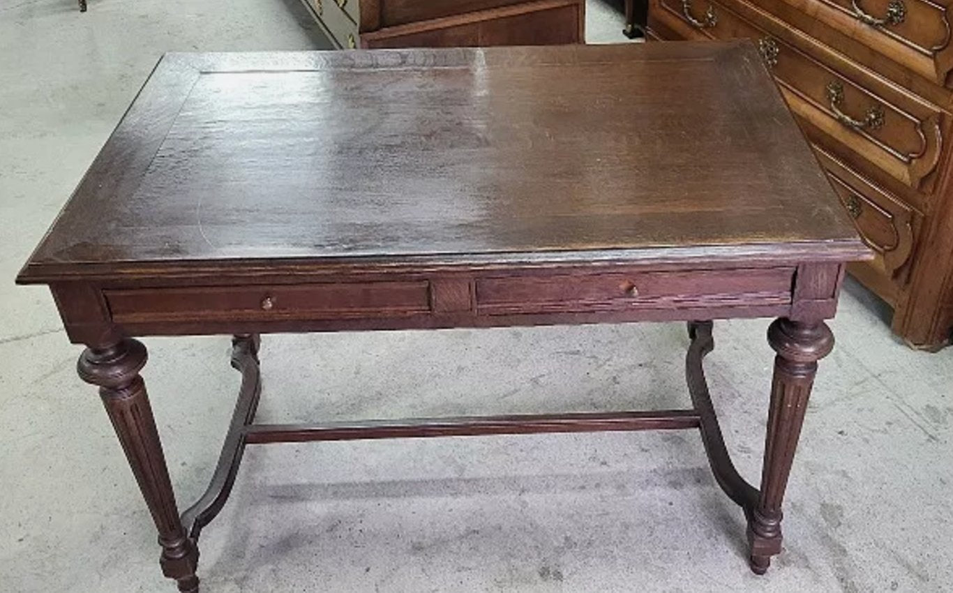 Jolie Bureau Table en Chêne - XIXe siècle - Ethic Atelier