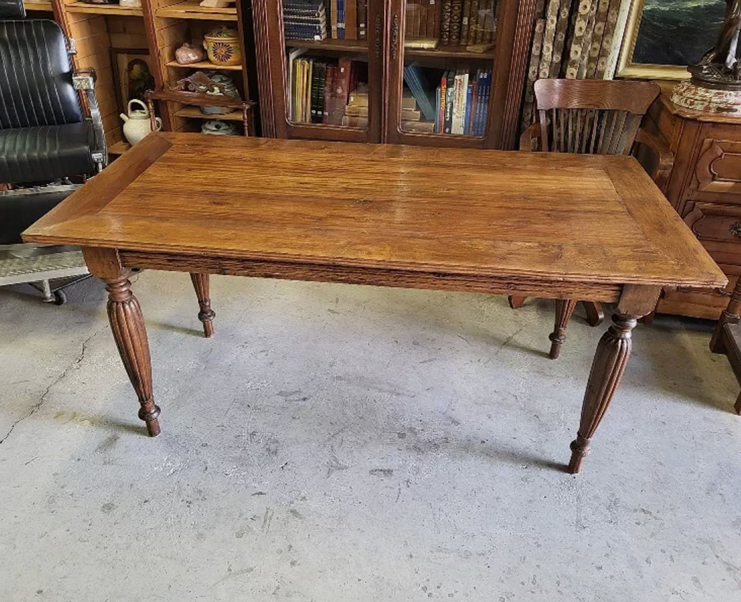 Jolie Grande Table à 4 Pieds - Fabrication Ancienne - Bois Exotique - Ethic Atelier