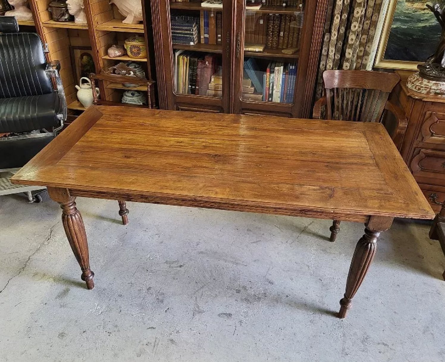 Jolie Grande Table à 4 Pieds - Fabrication Ancienne - Bois Exotique - Ethic Atelier