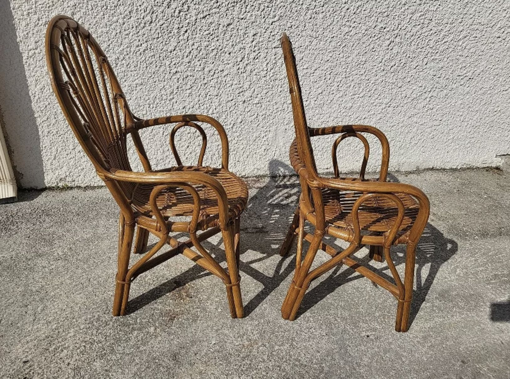 Jolie Paire de Fauteuils en Rotin - Années 1960 - 1970 - Ethic Atelier