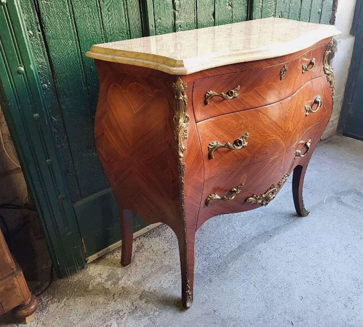 Jolie Petite Commode en Bois de Rose avec 3 Tiroirs - Ethic Atelier