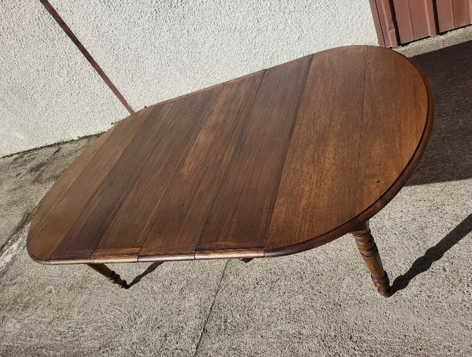 Jolie Table à 6 Pieds Louis Philippe - Années 1980 - Bois Exotique - Ethic Atelier