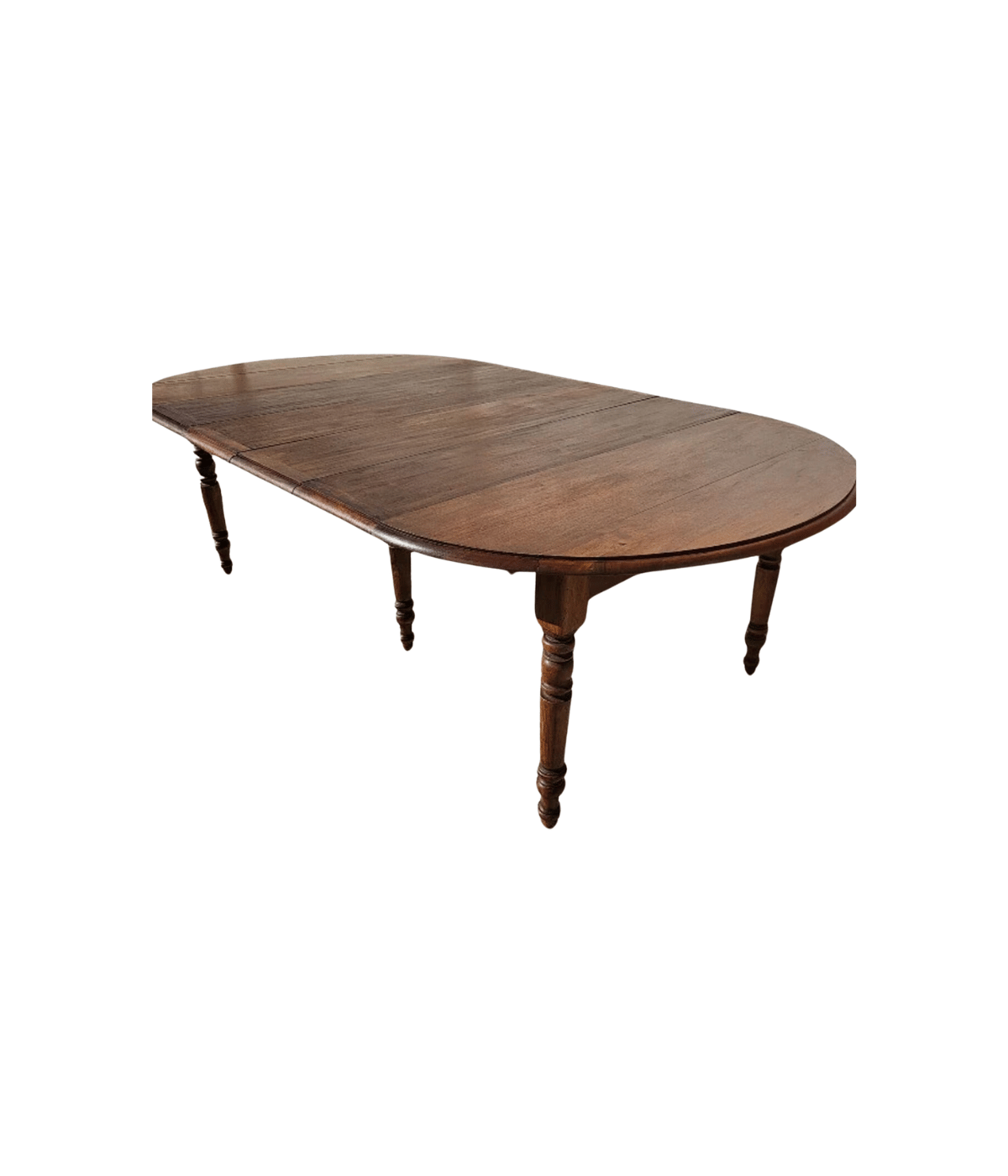 Jolie Table à 6 Pieds Louis Philippe - Années 1980 - Bois Exotique - Ethic Atelier