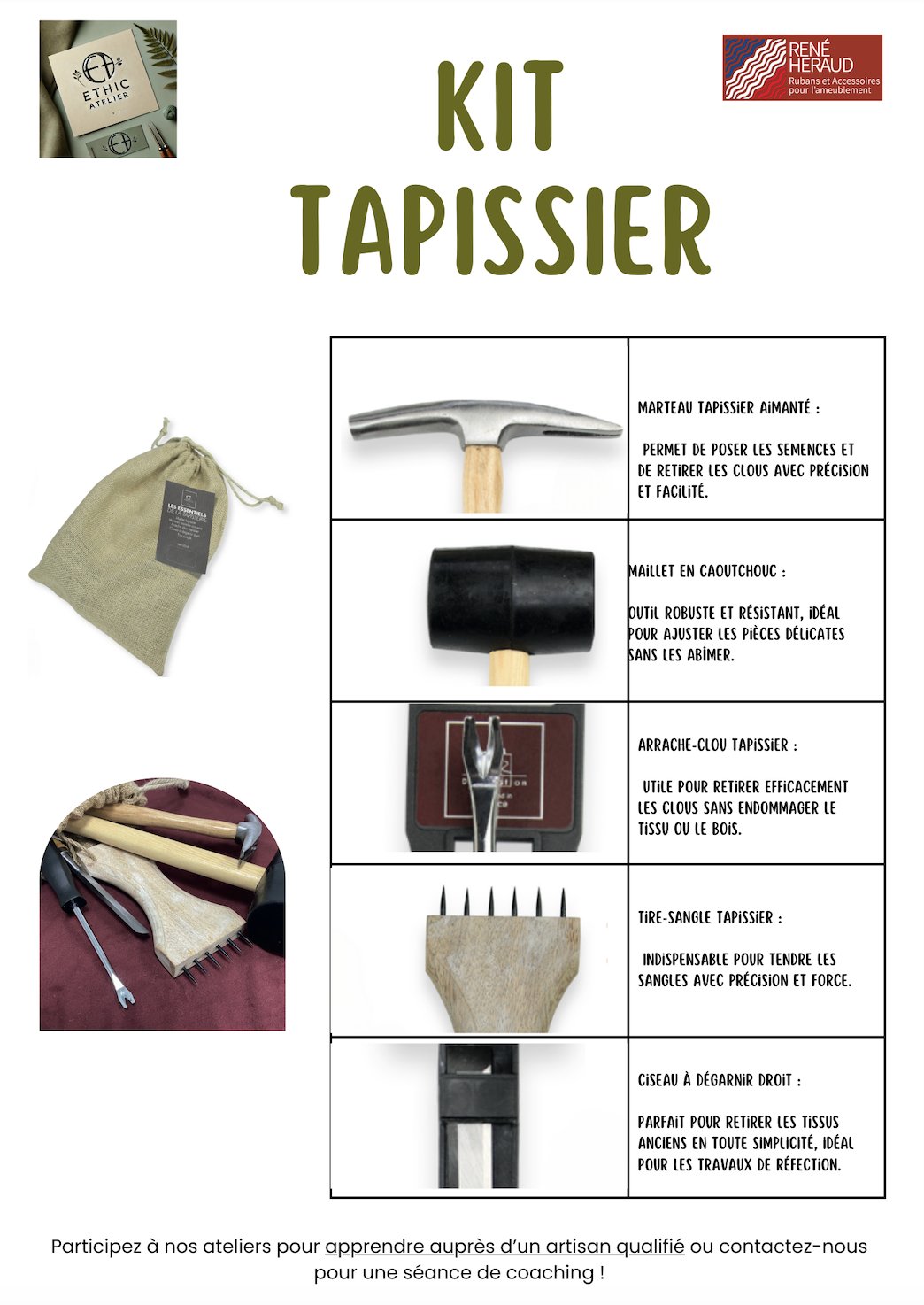 Kit Tapissier - Les Essentiels de la Tapisserie - Ethic Atelier