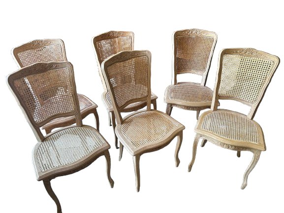 Lot de 6 Chaises Régence en Merisier Restaurées - Ethic Atelier