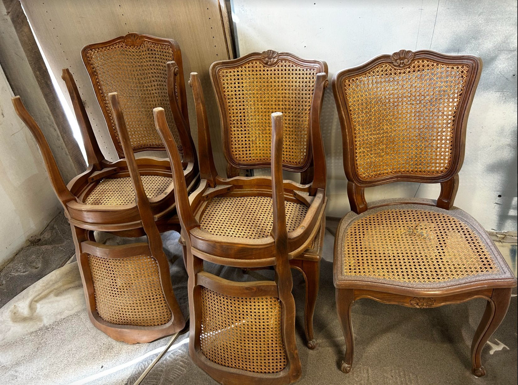 Lot de 6 Chaises Régence en Merisier Restaurées - Ethic Atelier