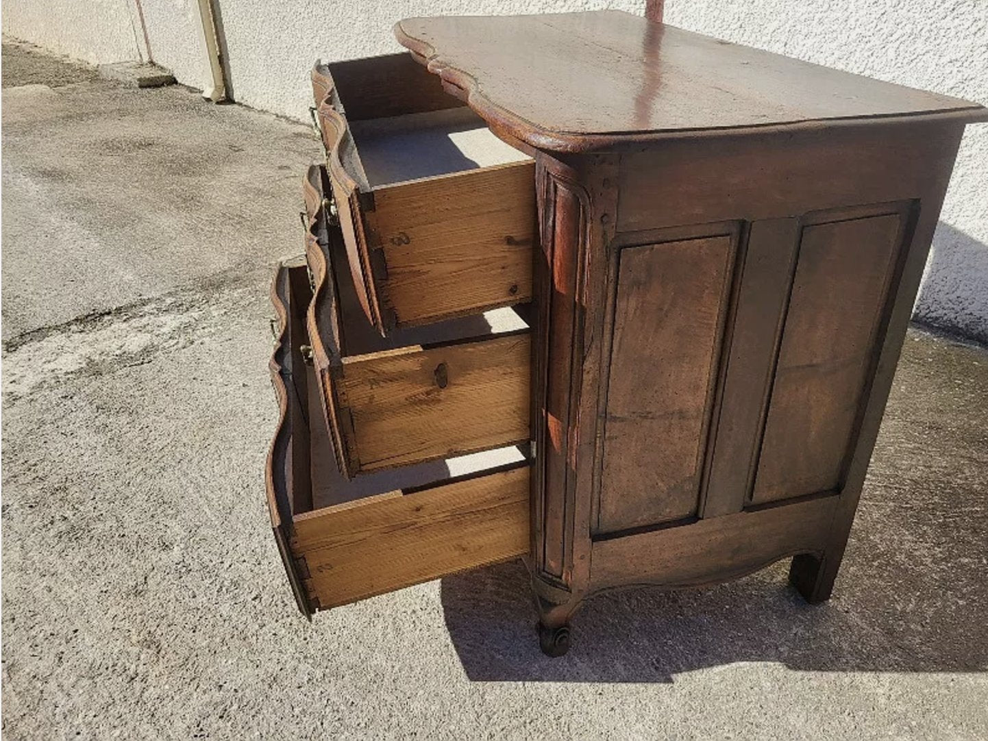 Magnifique Commode Arbalette Louis XV - Fin XVIIIe Siècle - Ethic Atelier