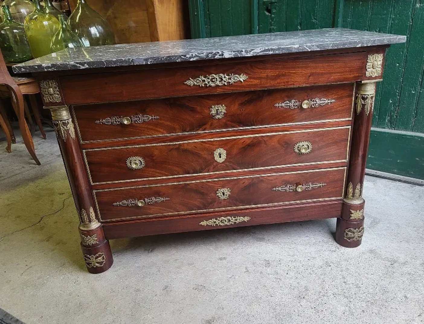 Magnifique Commode Empire en Acajou et Bronze - XIXe Siècle - Ethic Atelier