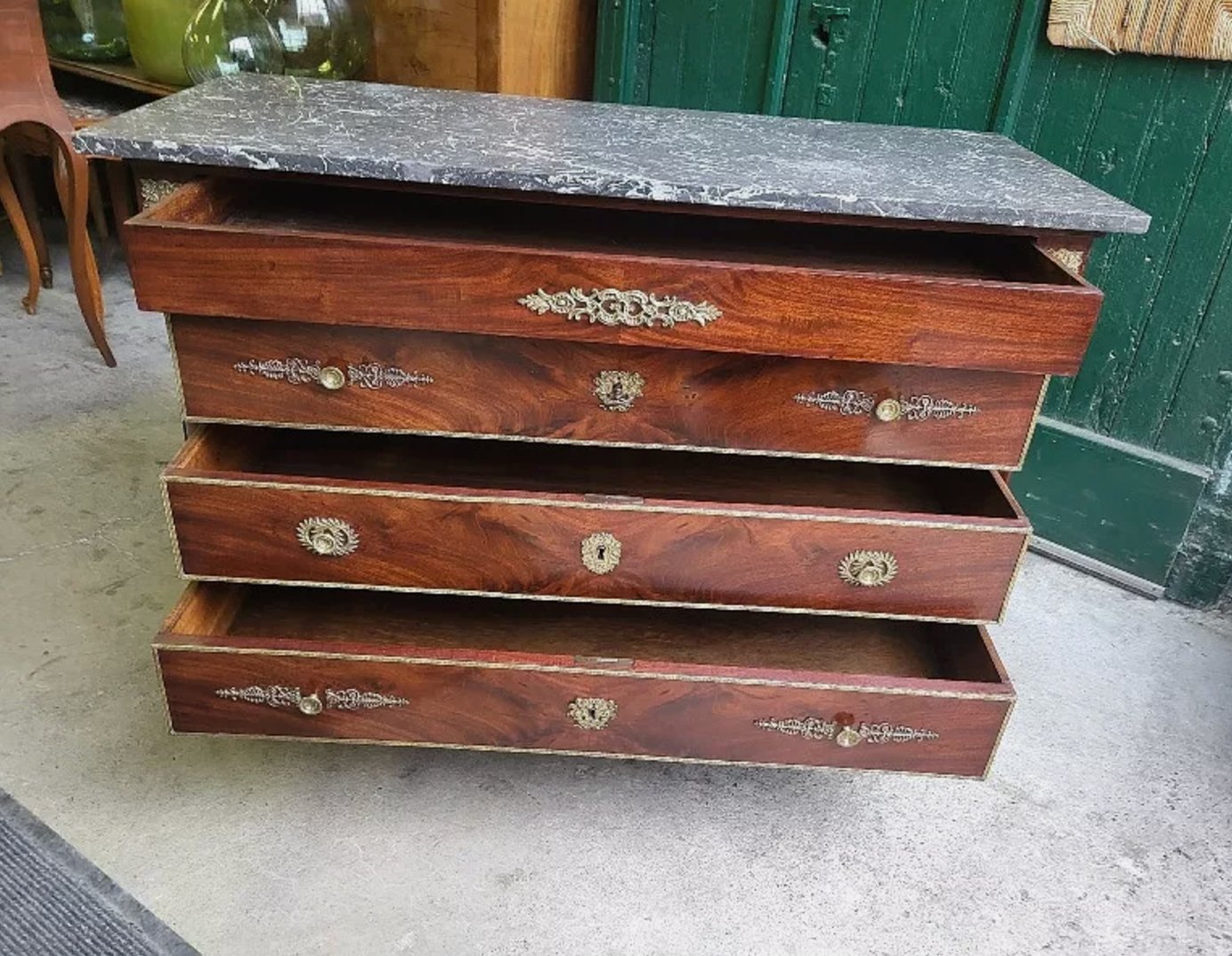 Magnifique Commode Empire en Acajou et Bronze - XIXe Siècle - Ethic Atelier