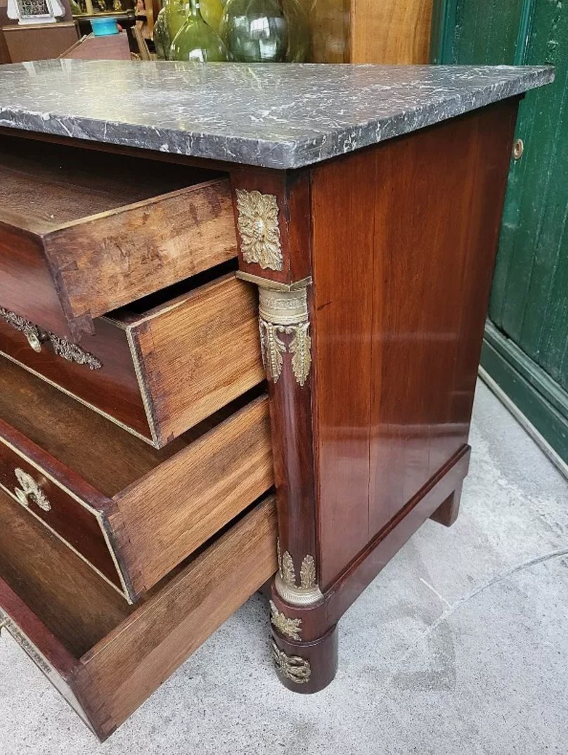 Magnifique Commode Empire en Acajou et Bronze - XIXe Siècle - Ethic Atelier