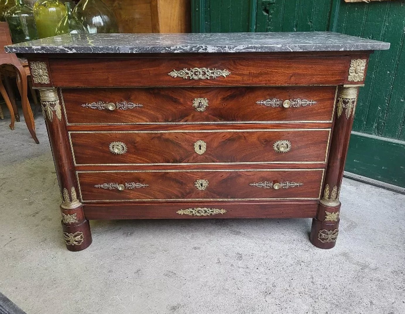 Magnifique Commode Empire en Acajou et Bronze - XIXe Siècle - Ethic Atelier