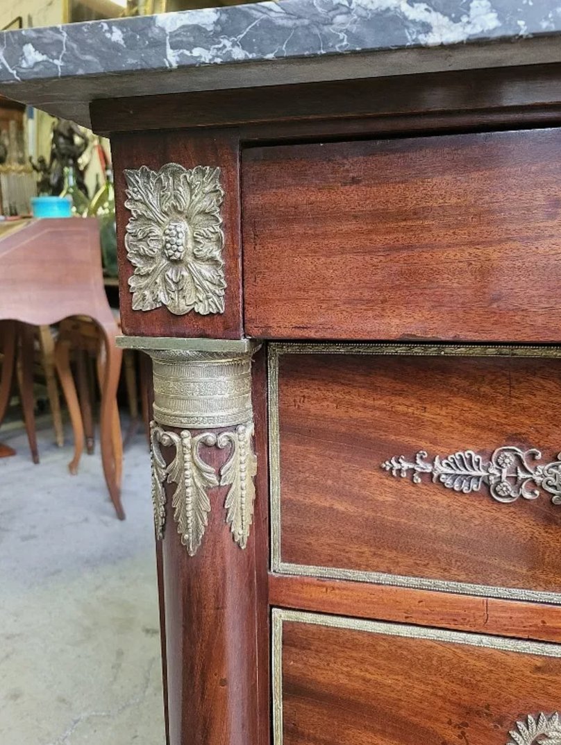 Magnifique Commode Empire en Acajou et Bronze - XIXe Siècle - Ethic Atelier