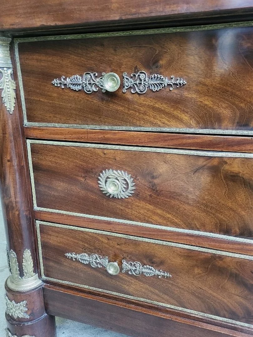 Magnifique Commode Empire en Acajou et Bronze - XIXe Siècle - Ethic Atelier