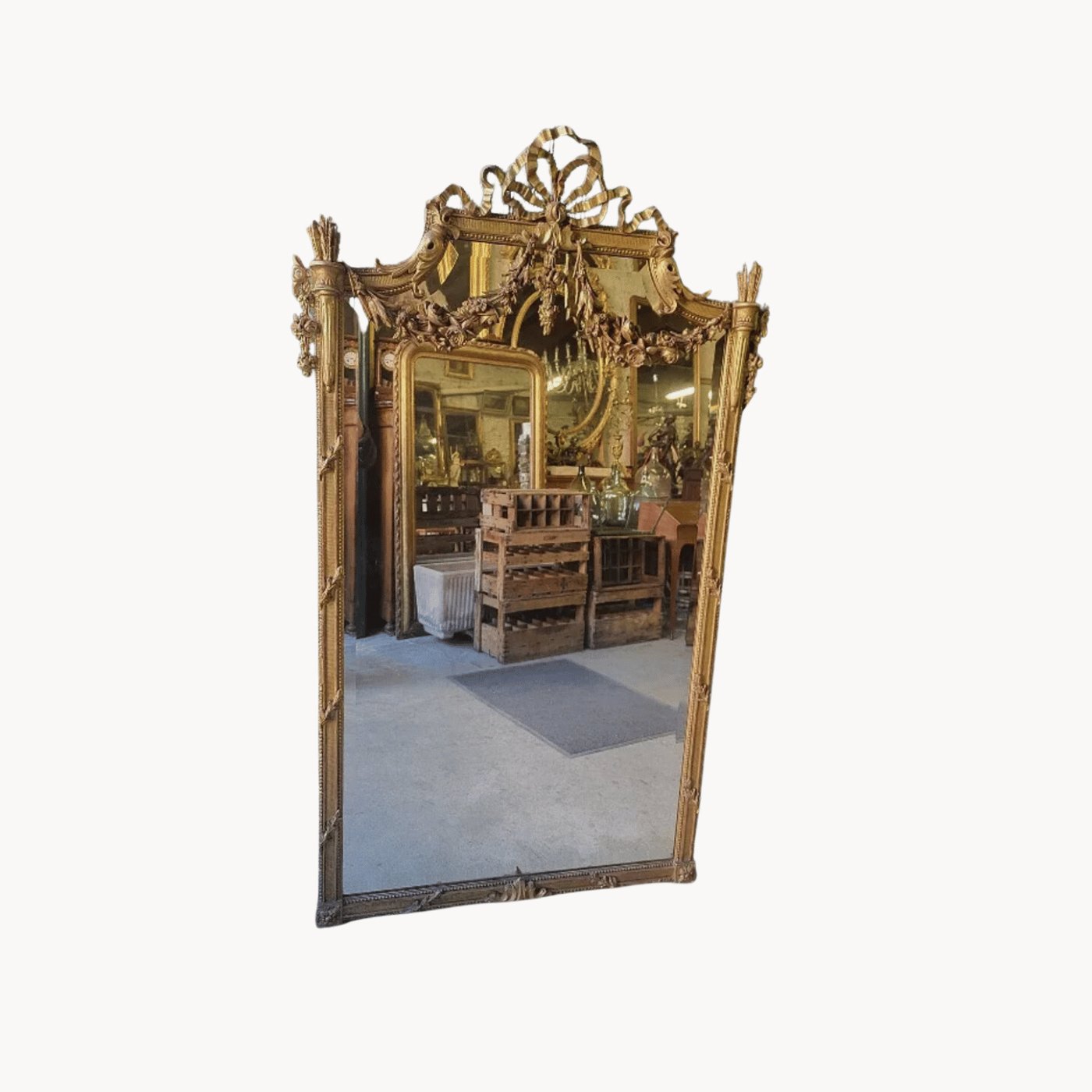 Magnifique et Grand Miroir Doré - Style Louis XVI - XIXème Siècle - Ethic Atelier