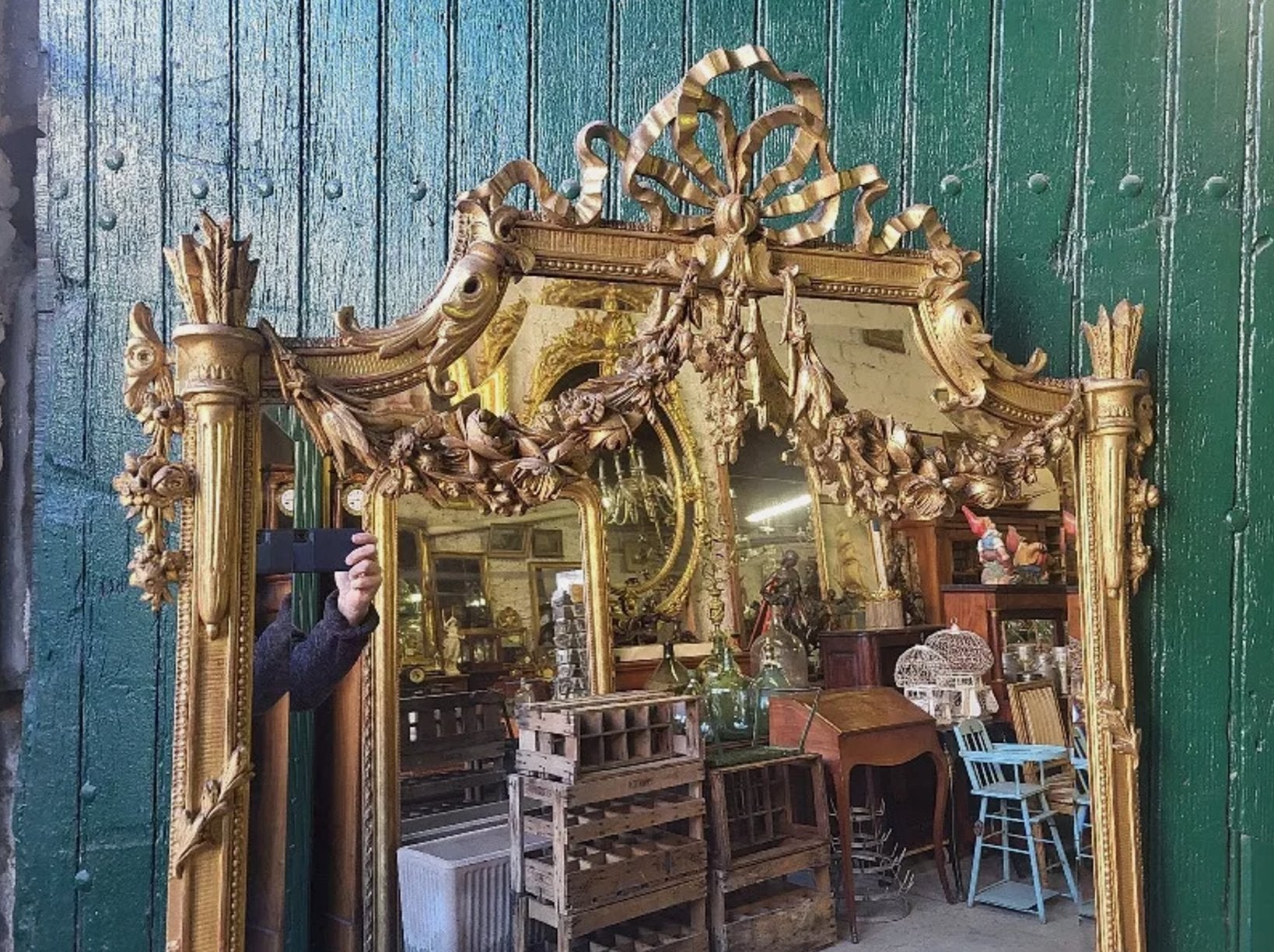 Magnifique et Grand Miroir Doré - Style Louis XVI - XIXème Siècle - Ethic Atelier