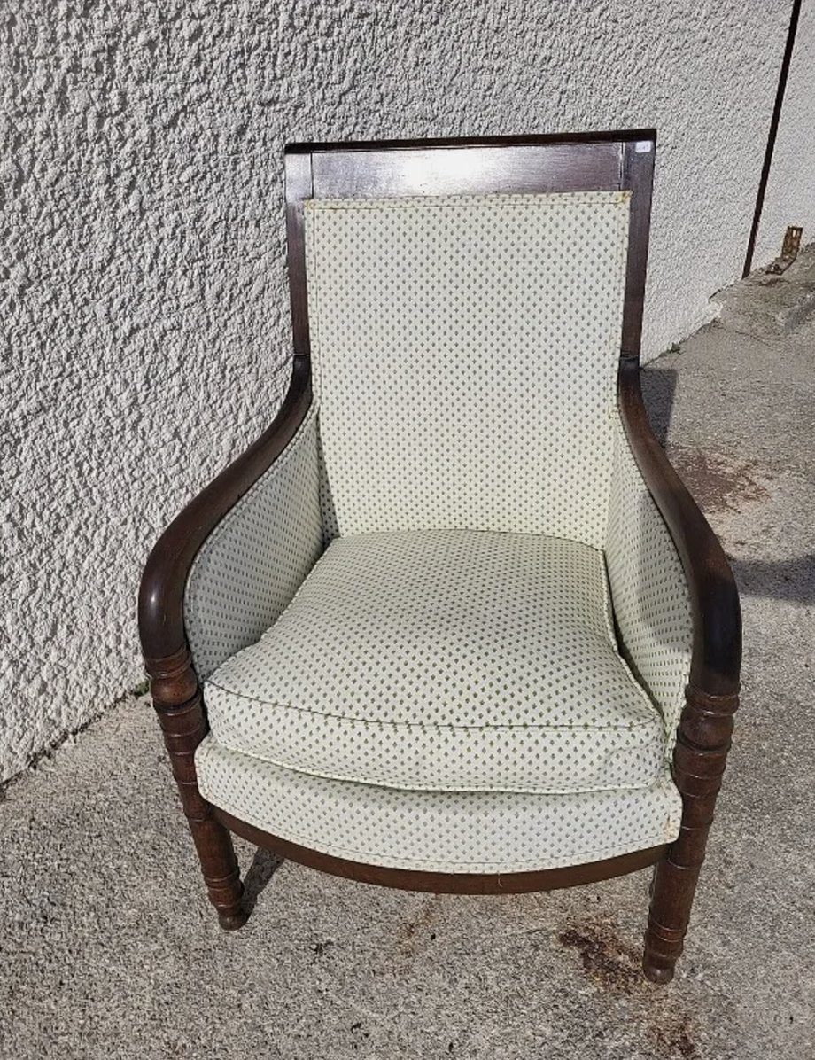 Magnifique Fauteuil Empire en Noyer Foncé - XIXe siècle - Ethic Atelier