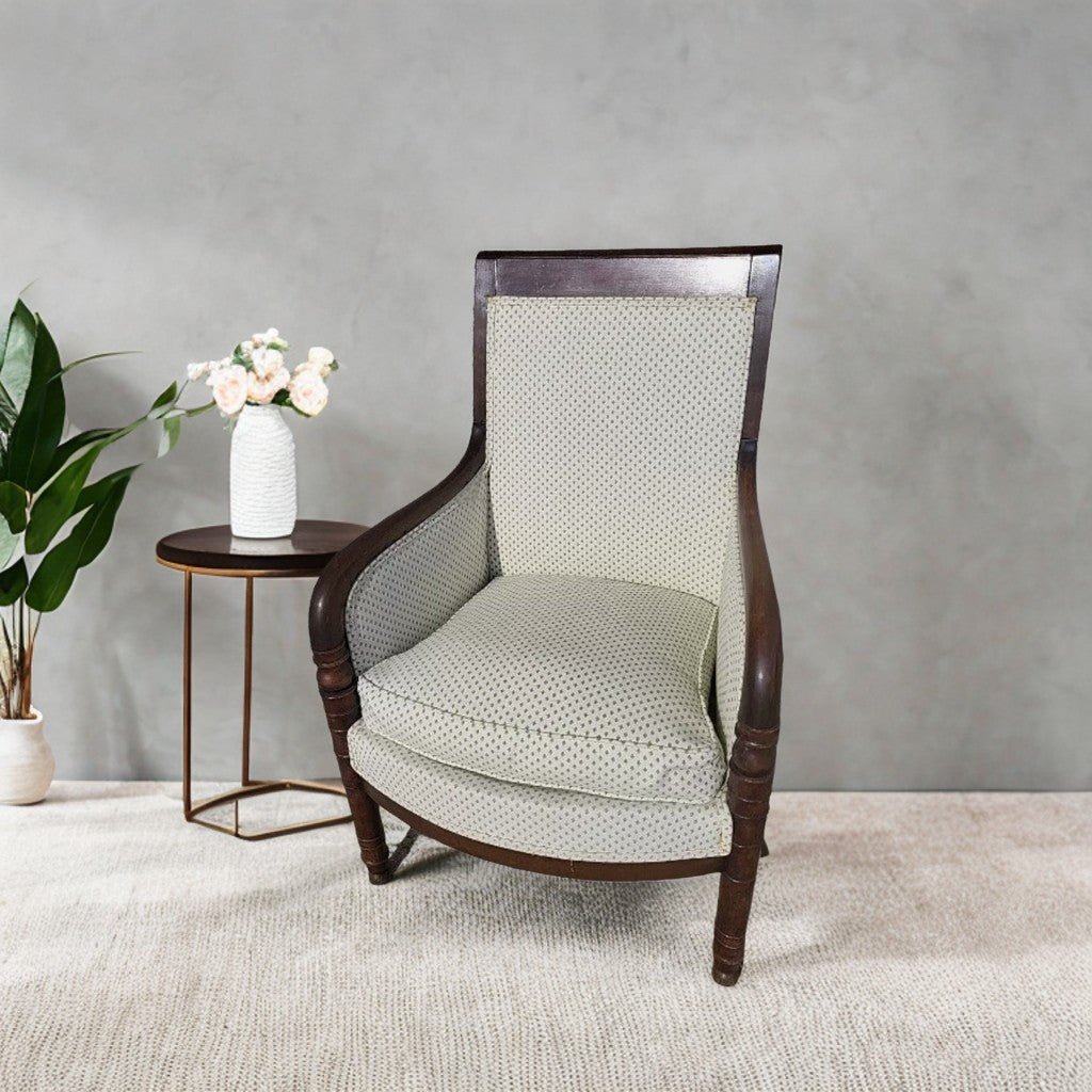 Magnifique Fauteuil Empire en Noyer Foncé - XIXe siècle - Ethic Atelier