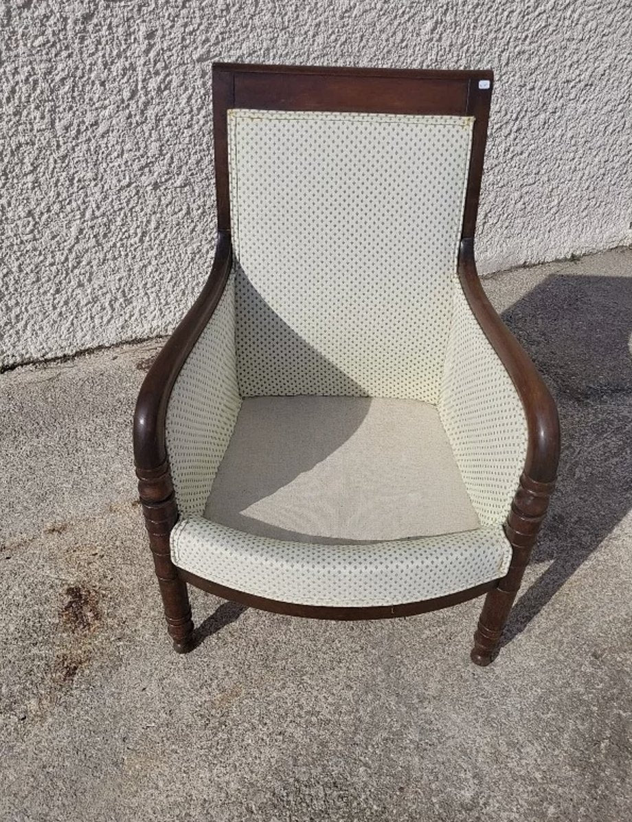 Magnifique Fauteuil Empire en Noyer Foncé - XIXe siècle - Ethic Atelier