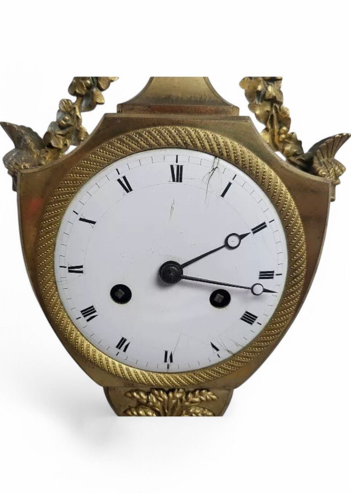 Magnifique Horloge Pendule Empire en Bronze Doré - Ethic Atelier