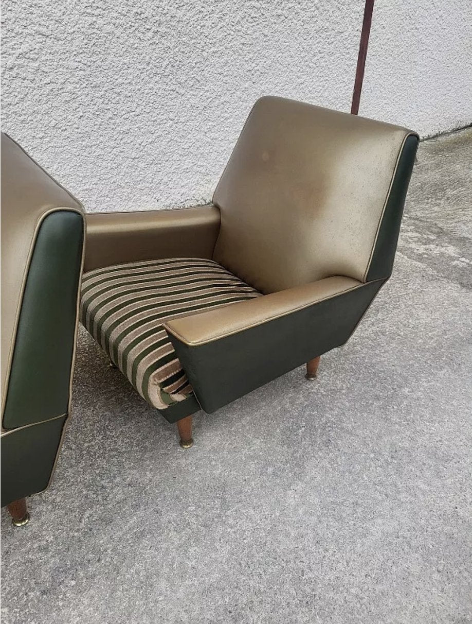 Magnifique Paire de Fauteuils en Skyl - Design Rock a Billy - 1950 - Ethic Atelier