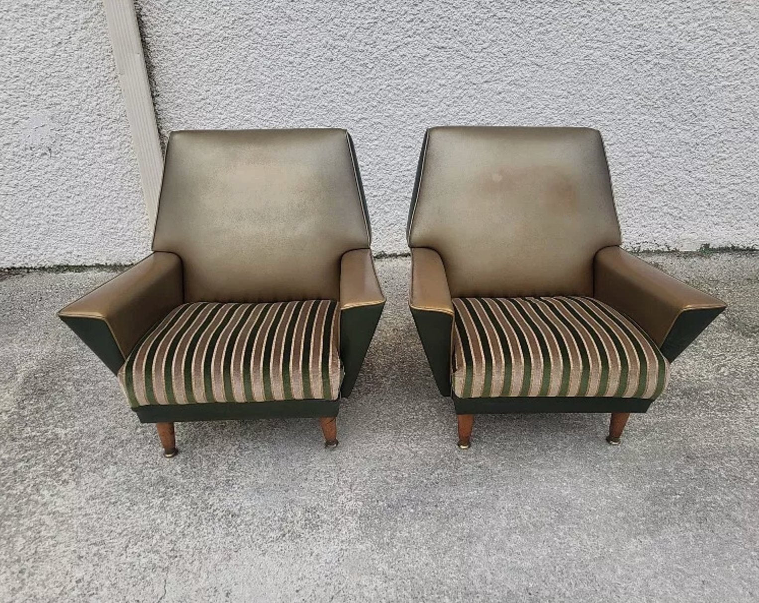 Magnifique Paire de Fauteuils en Skyl - Design Rock a Billy - 1950 - Ethic Atelier