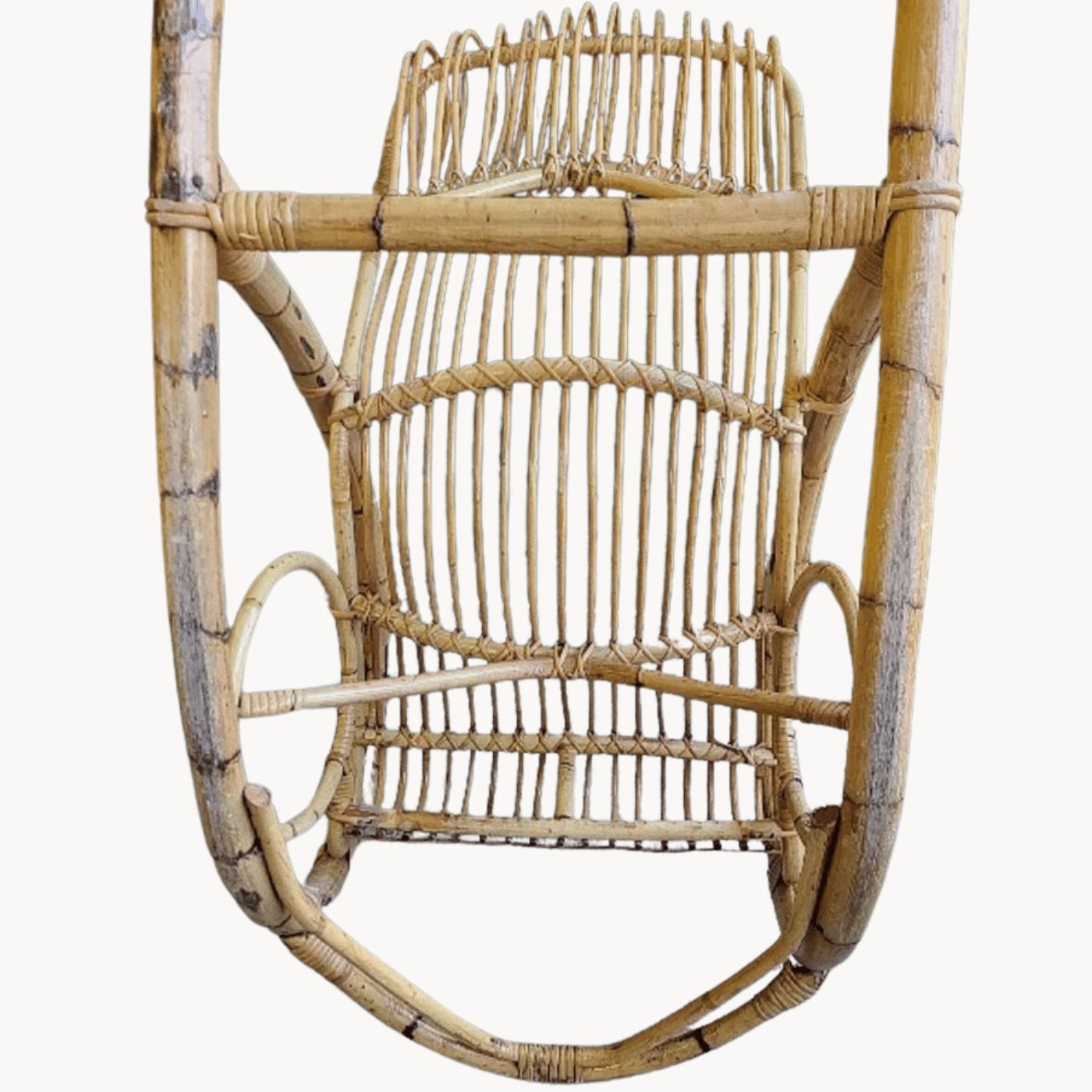 Magnifique Rocking Chair - Chaise à Bascule en Rotin Bambou - Ethic Atelier