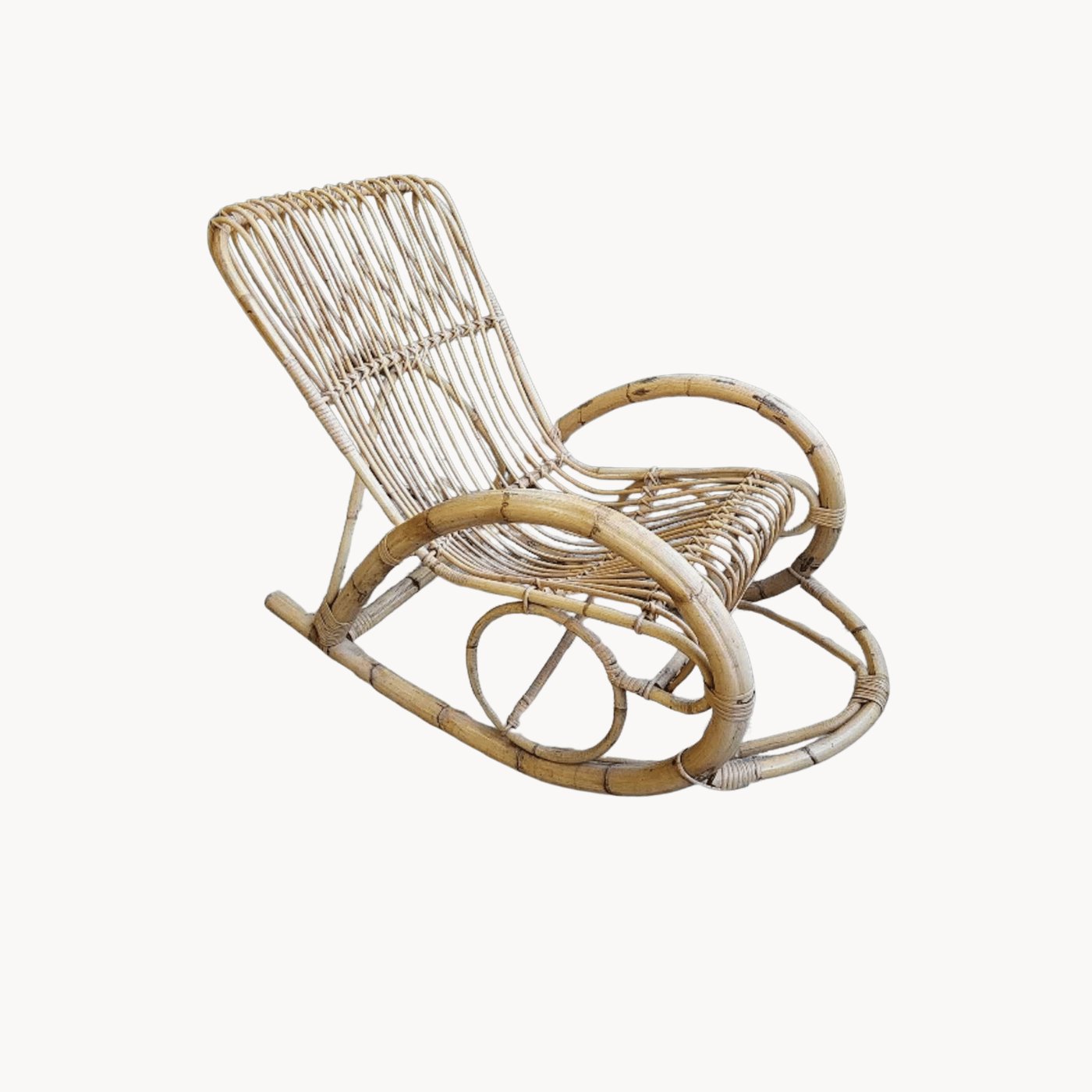 Magnifique Rocking Chair - Chaise à Bascule en Rotin Bambou - Ethic Atelier