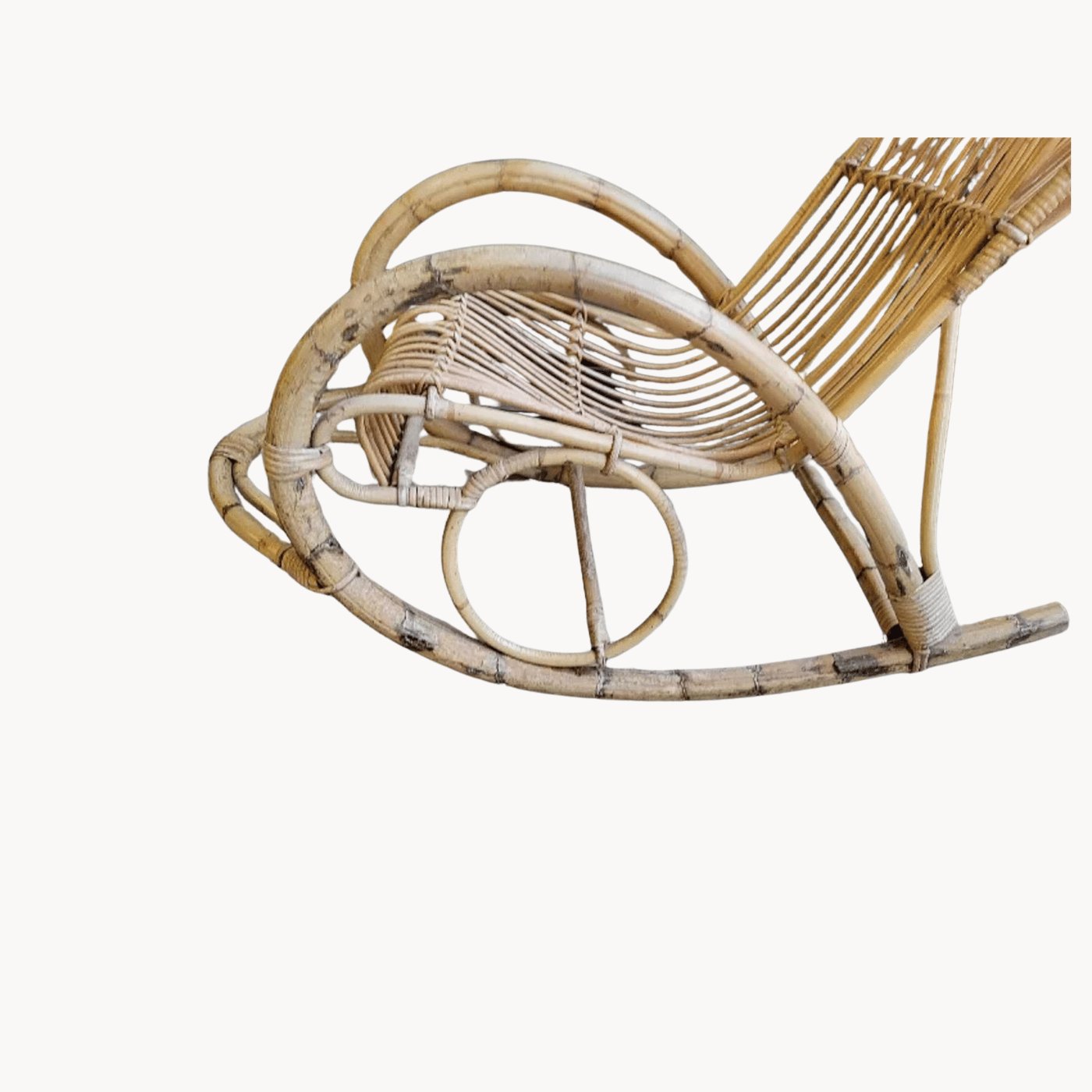 Magnifique Rocking Chair - Chaise à Bascule en Rotin Bambou - Ethic Atelier