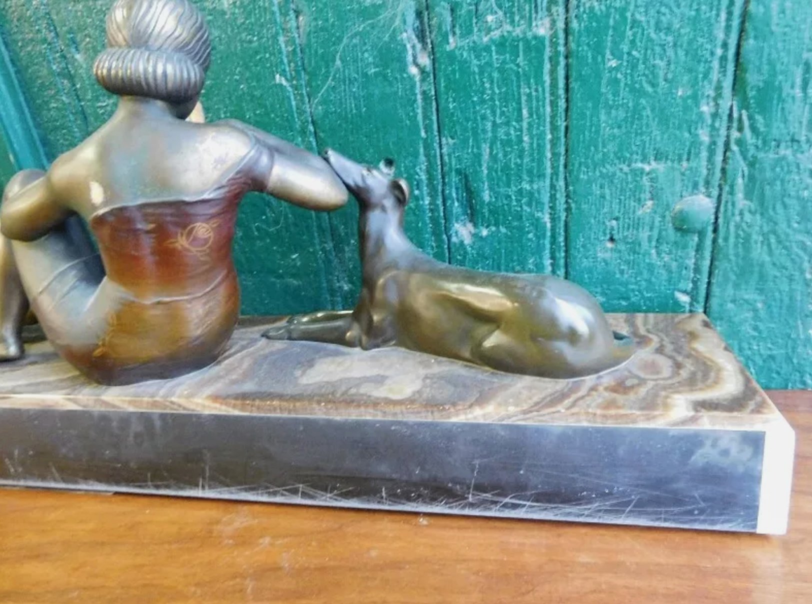 Magnifique Statue en Bronze – Art Déco sur Socle en Marbre - Ethic Atelier