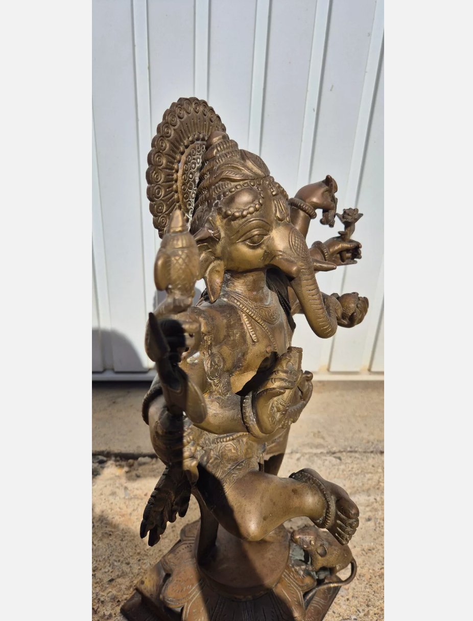 Magnifique Statue en Bronze de Ganesh - Ethic Atelier