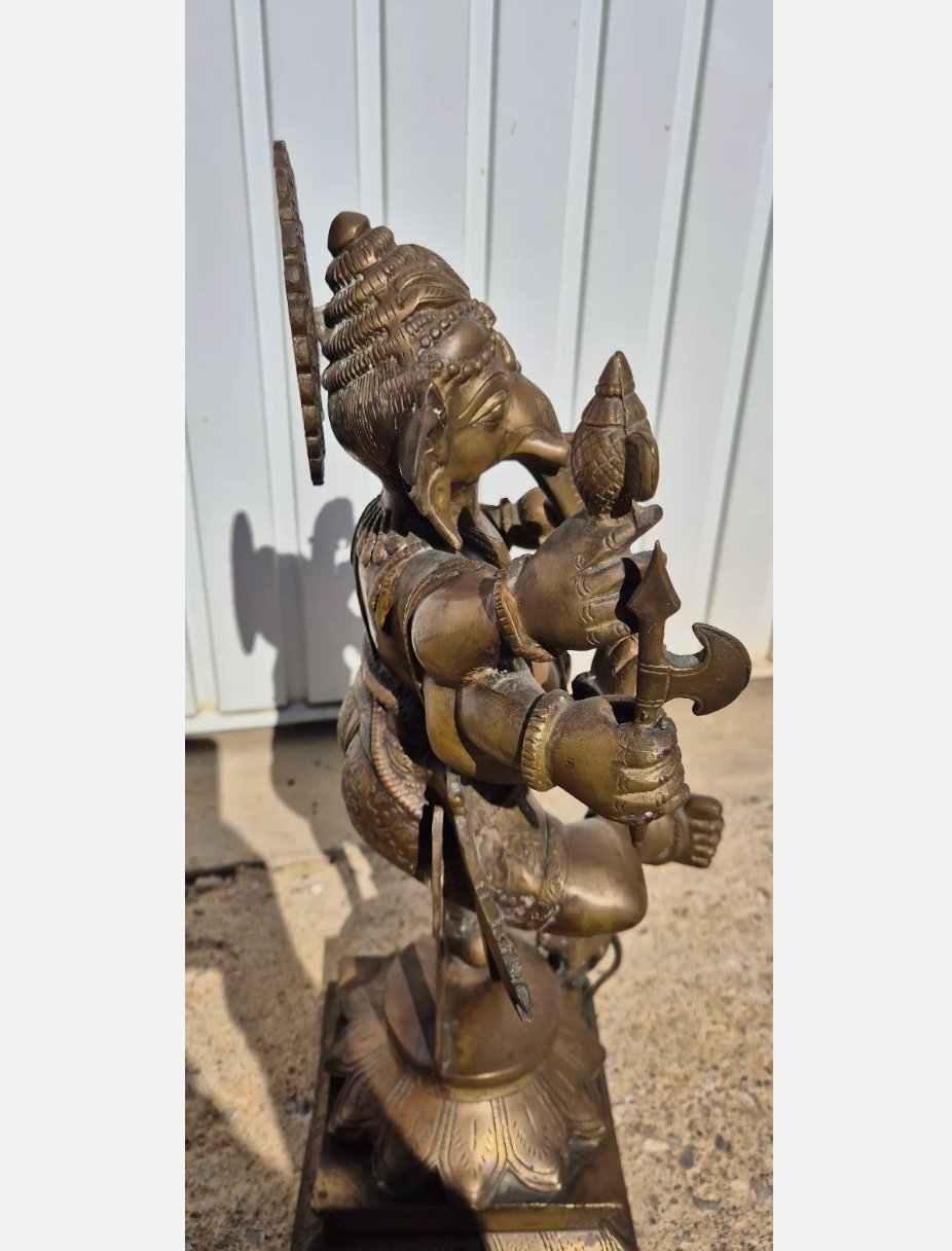 Magnifique Statue en Bronze de Ganesh - Ethic Atelier