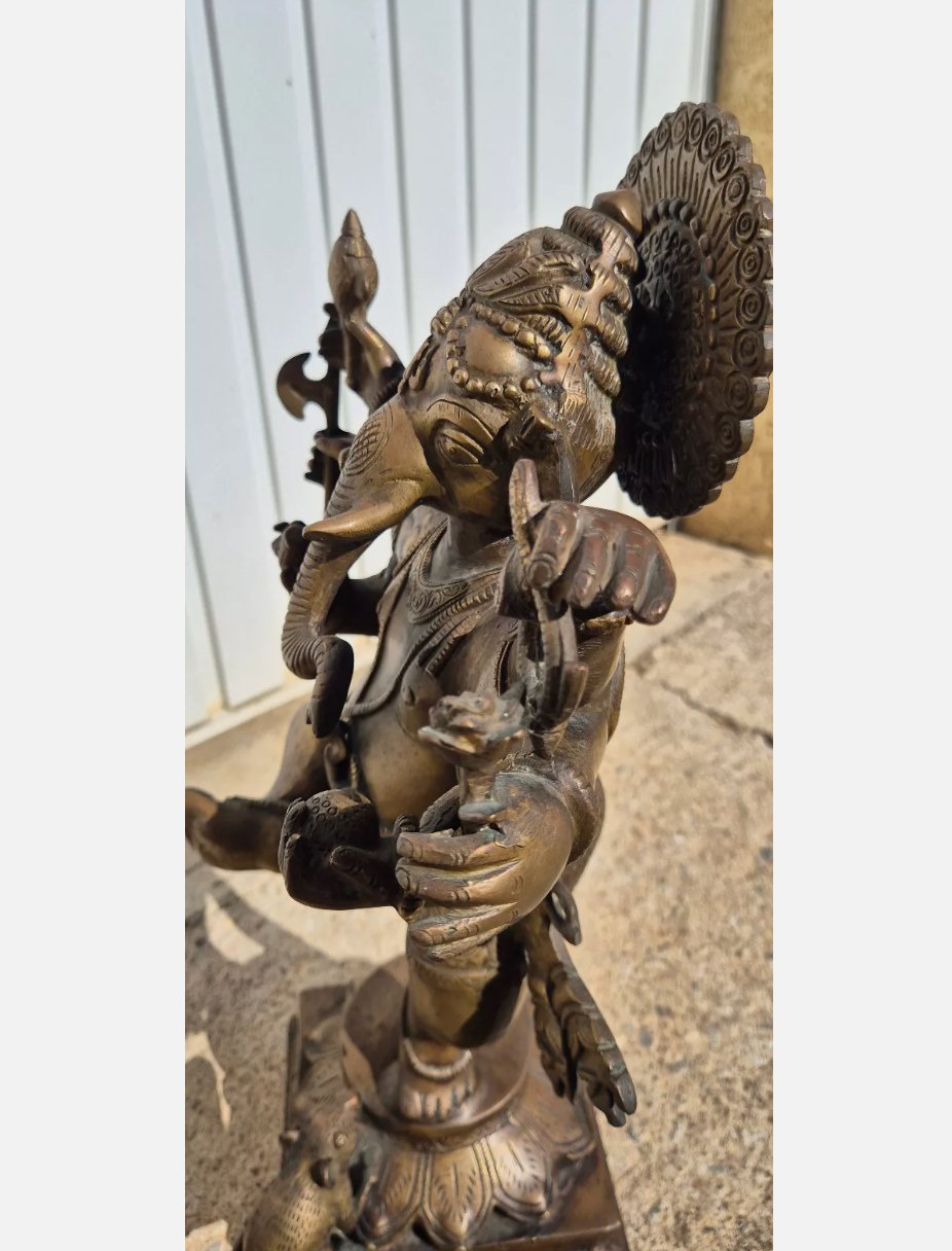 Magnifique Statue en Bronze de Ganesh - Ethic Atelier